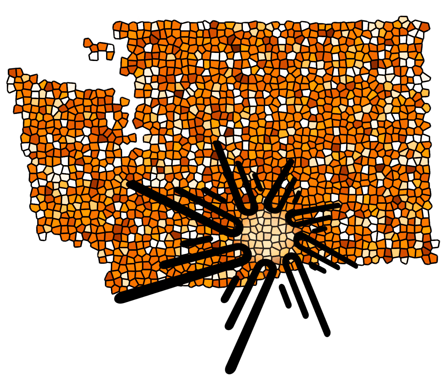 Washington State Map, Sunnyside is here